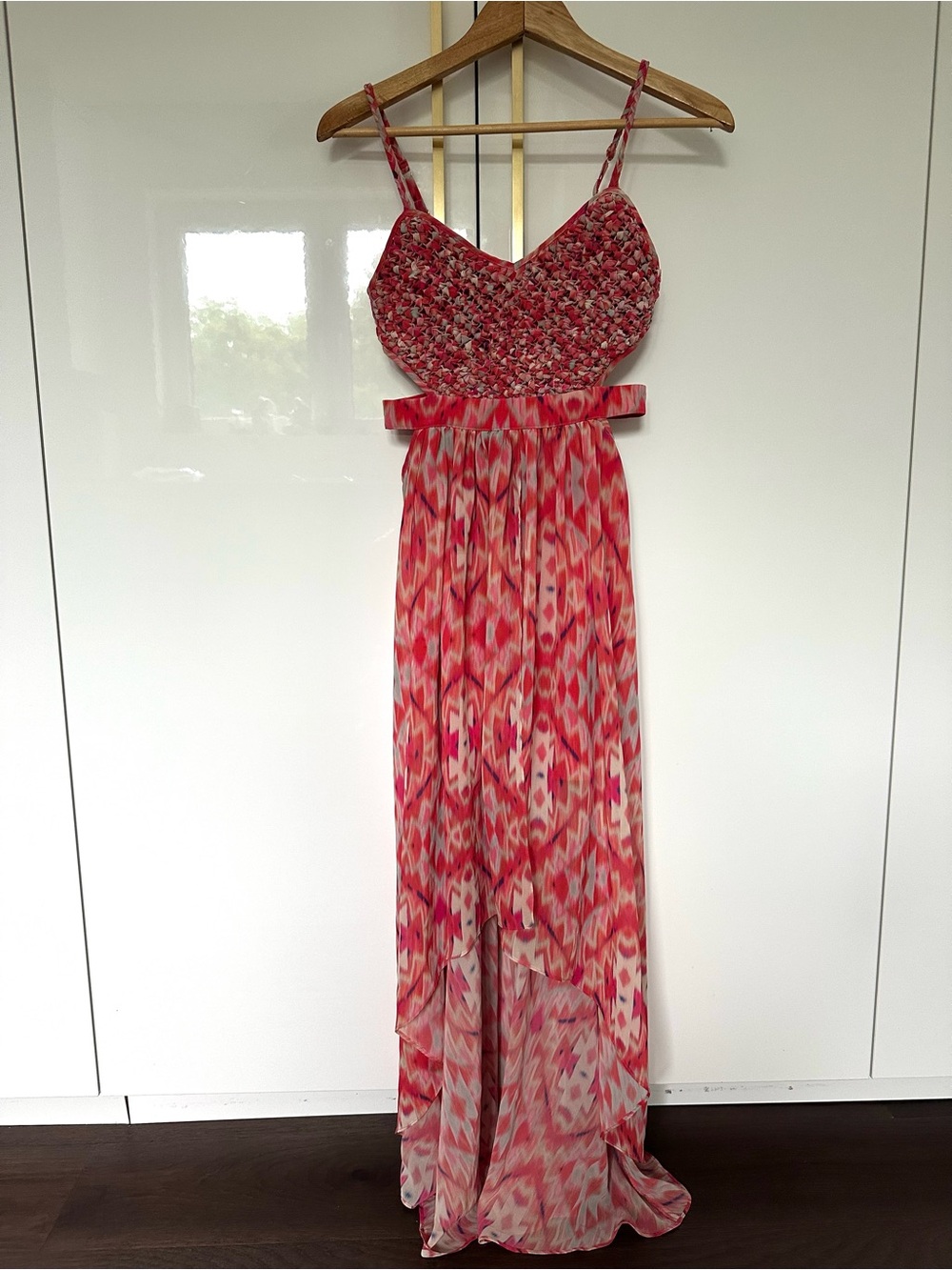 Marciano Pink high-low Maxi summer Dress XS